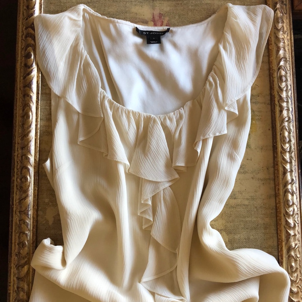 St. John 100% silk blouse